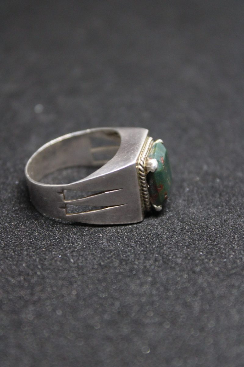 Bold Bloodstone Sterling Silver Ring – A Symbol of Strength - Image 2